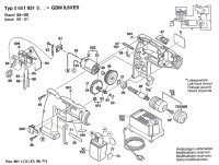Bosch 0 601 931 667 Gbm 9,6 Ves Cordless Drill 9.6 V / Eu Spare Parts